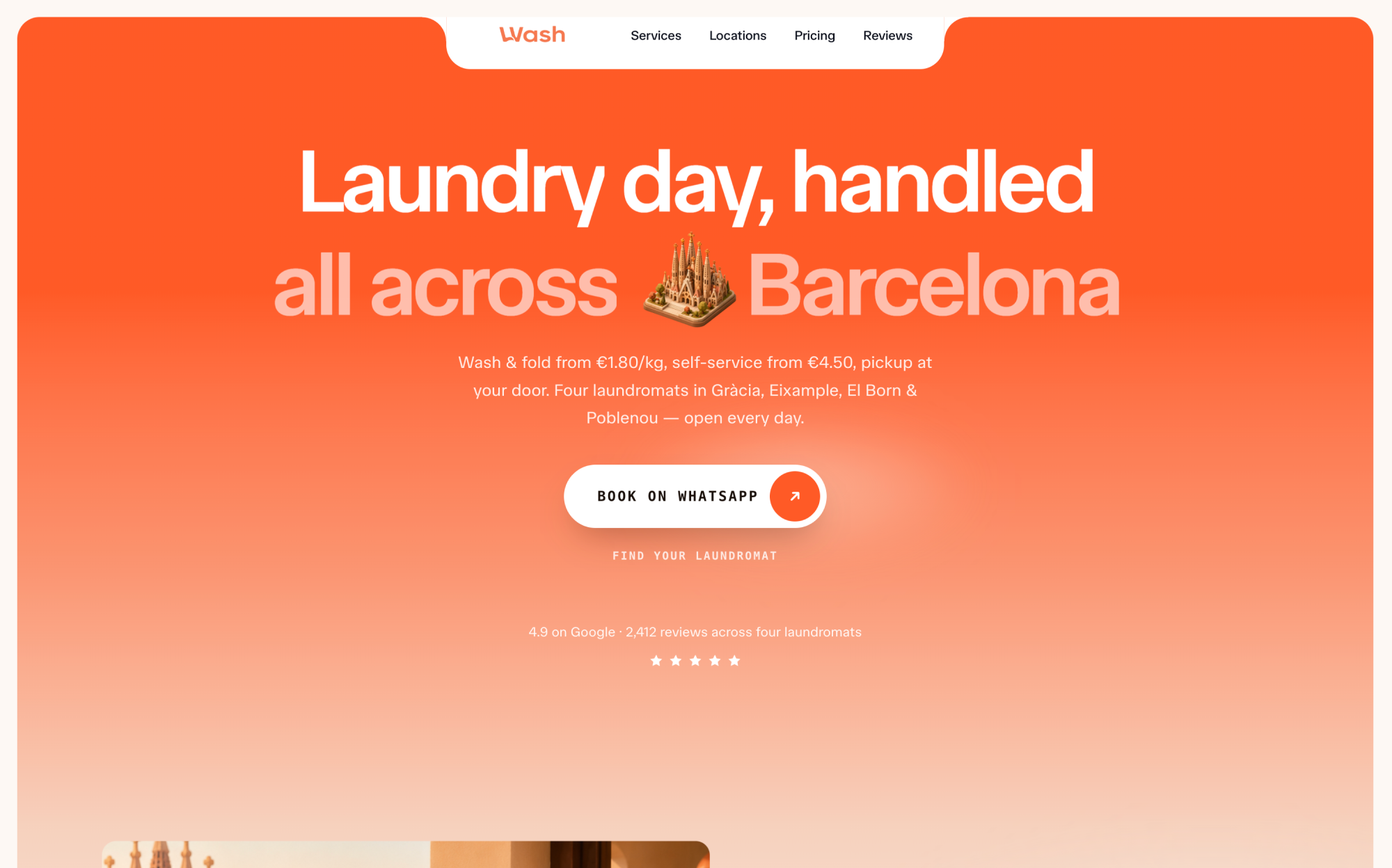 Onepage screenshot