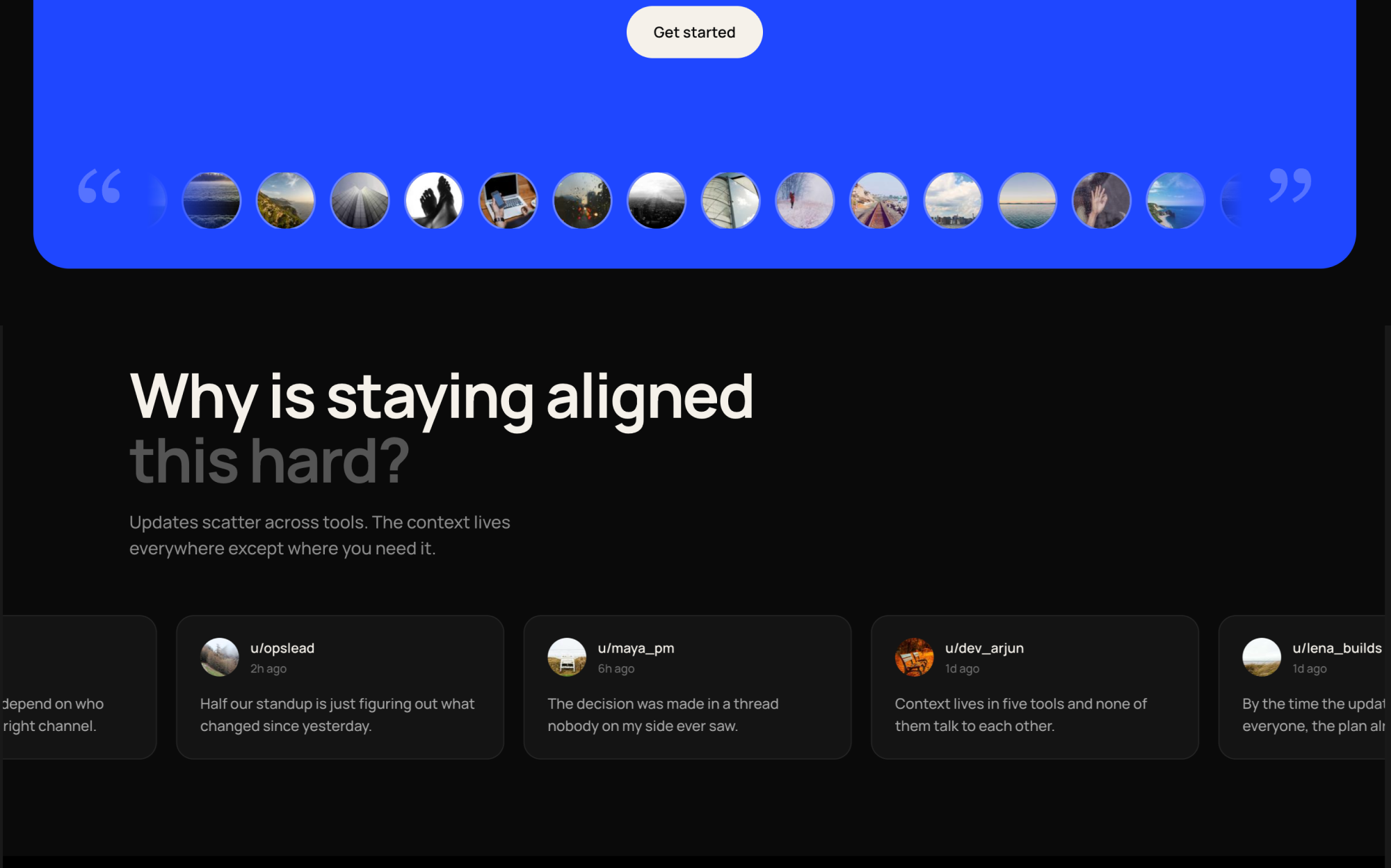 Onepage screenshot