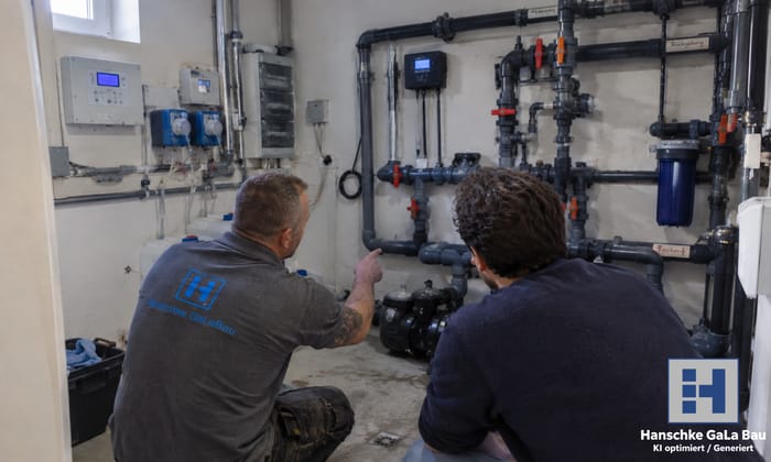 Einweisung in die Pooltechnik mit Filteranlage, Rohrleitungen und Steuerung