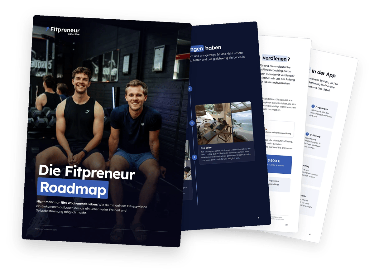 Die Fitpreneur Roadmap als PDF auf Tablet und Handy
