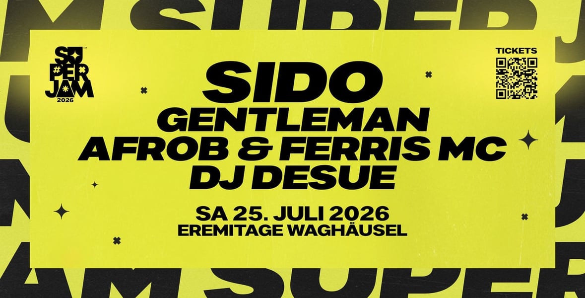 Superjam Waghäusel 2026 - mit Sido, Gentleman uvm.