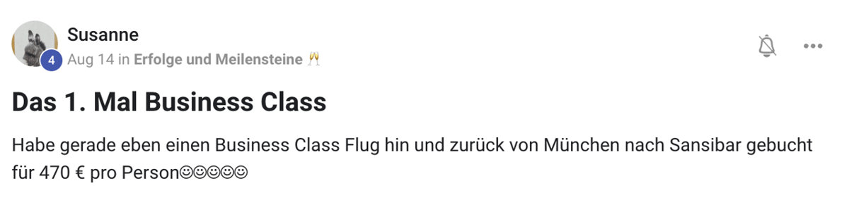 Community-Bewertung Screenshot 25 — Erfahrungsbericht Meilenweit Voraus