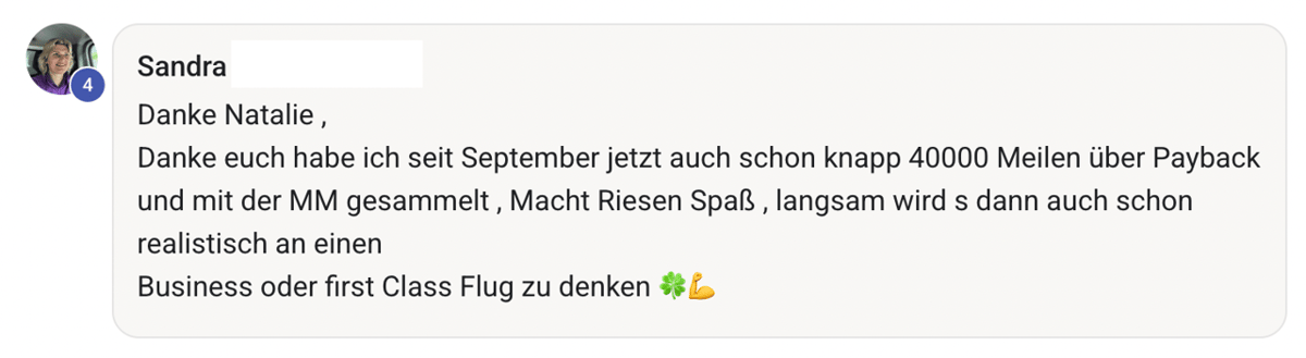 Community-Bewertung Screenshot 30 — Erfahrungsbericht Meilenweit Voraus