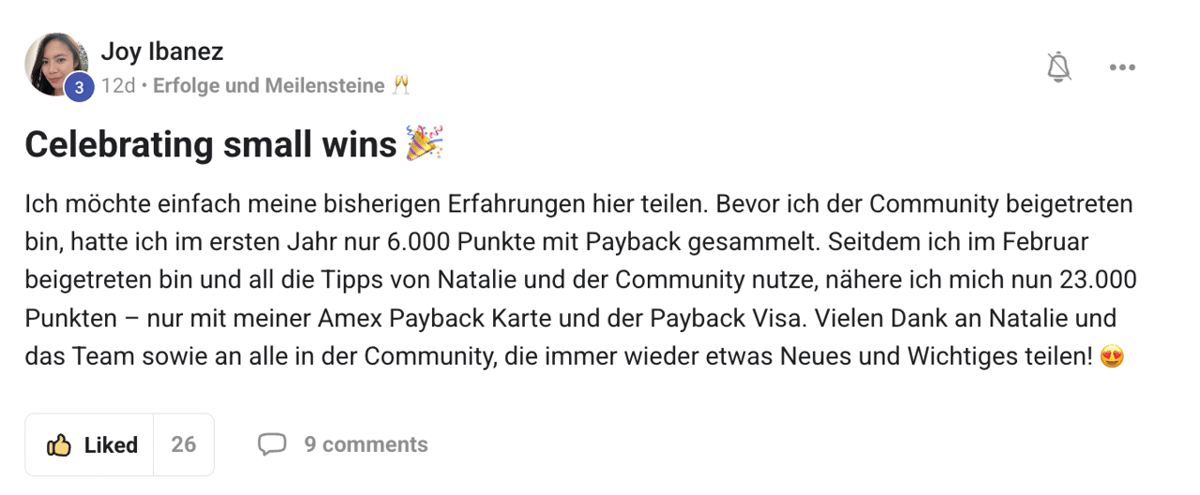 Community-Bewertung Screenshot 6 — Erfahrungsbericht Meilenweit Voraus
