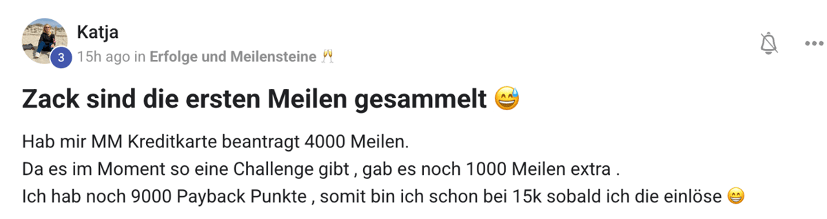 Community-Bewertung Screenshot 18 — Erfahrungsbericht Meilenweit Voraus