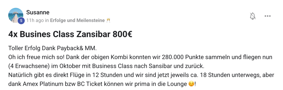 Community-Bewertung Screenshot 19 — Erfahrungsbericht Meilenweit Voraus