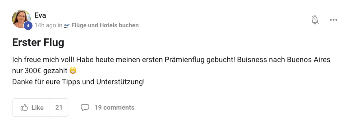 Community-Bewertung Screenshot 15 — Erfahrungsbericht Meilenweit Voraus