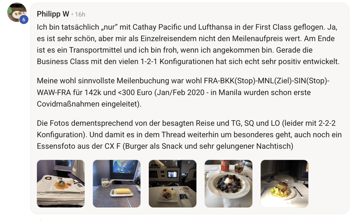Community-Bewertung Screenshot 24 — Erfahrungsbericht Meilenweit Voraus