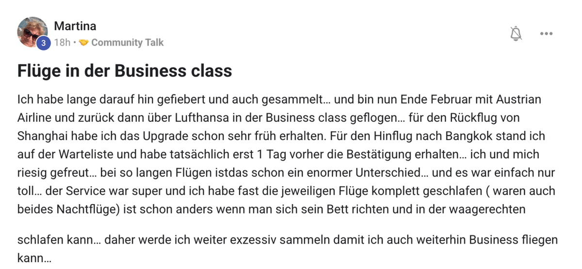 Community-Bewertung Screenshot 27 — Erfahrungsbericht Meilenweit Voraus
