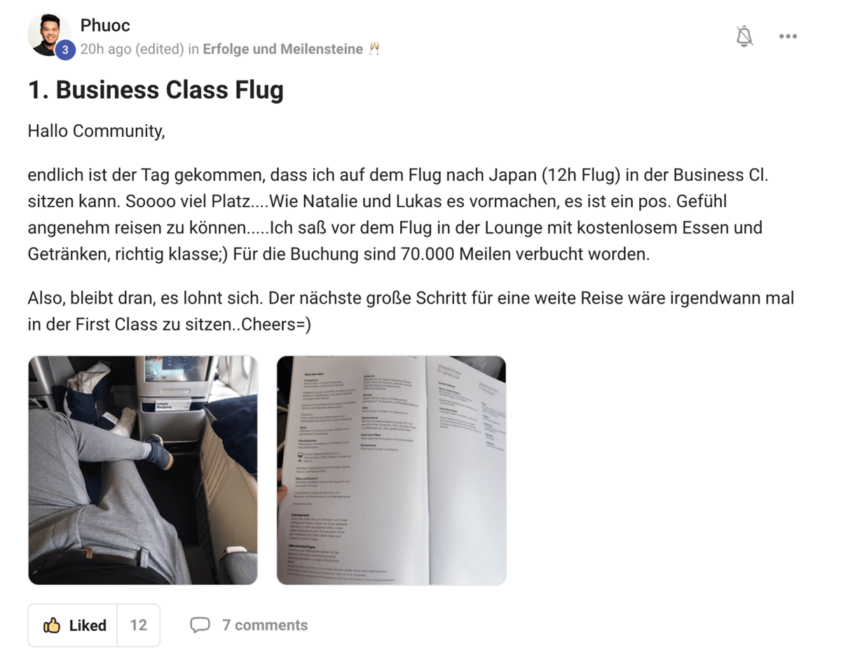 Community-Bewertung Screenshot 26 — Erfahrungsbericht Meilenweit Voraus