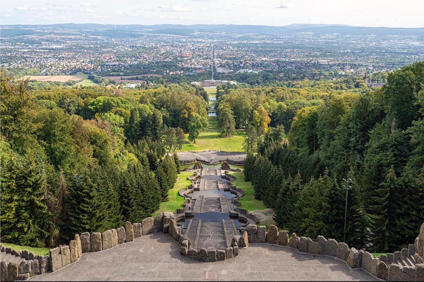 Blick vom Bergpark Wilhelmshöhe über Kassel