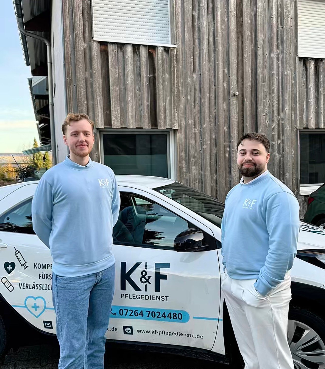 Hussein Farooq und Adrian Koger, Gründer und Geschäftsführer von K&F Pflegedienste