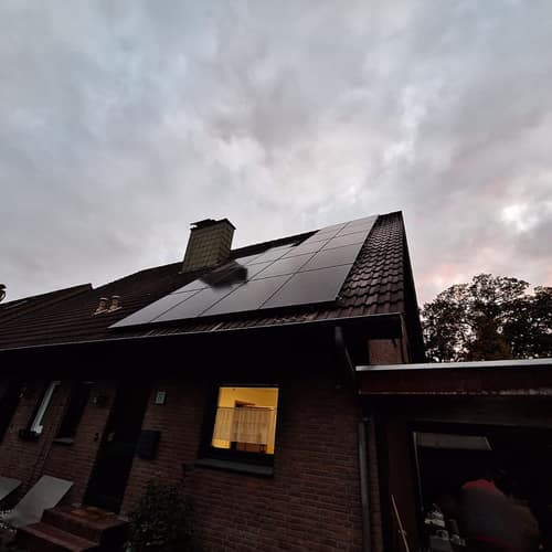 Haus in Abendstimmung