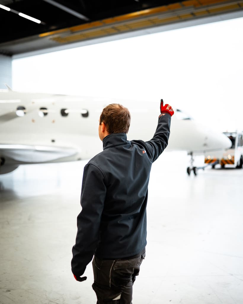 Drehtag im Hangar von Atlas Air Service