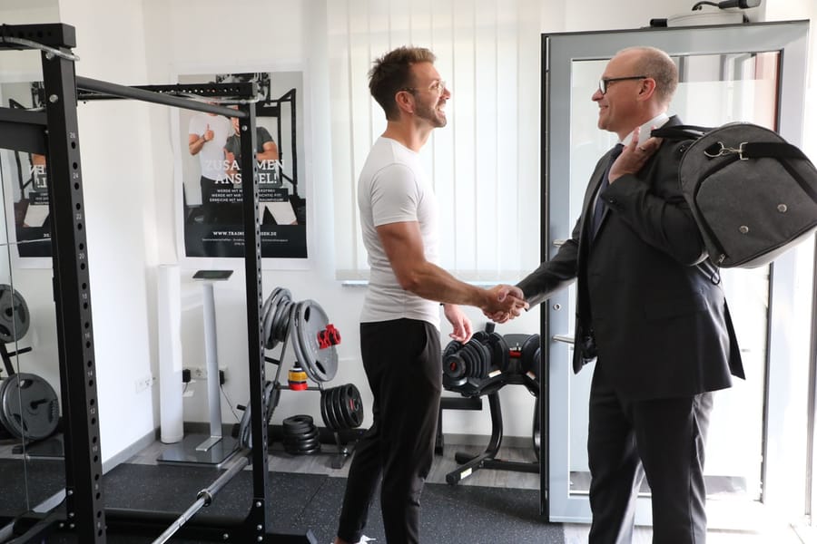 Persönliche Begrüßung im Studio