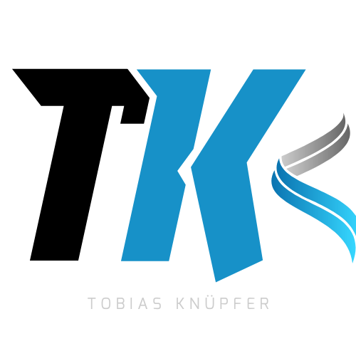 Logo mit den Buchstaben "TK", darunter "TOBIAS KNÜPFER".