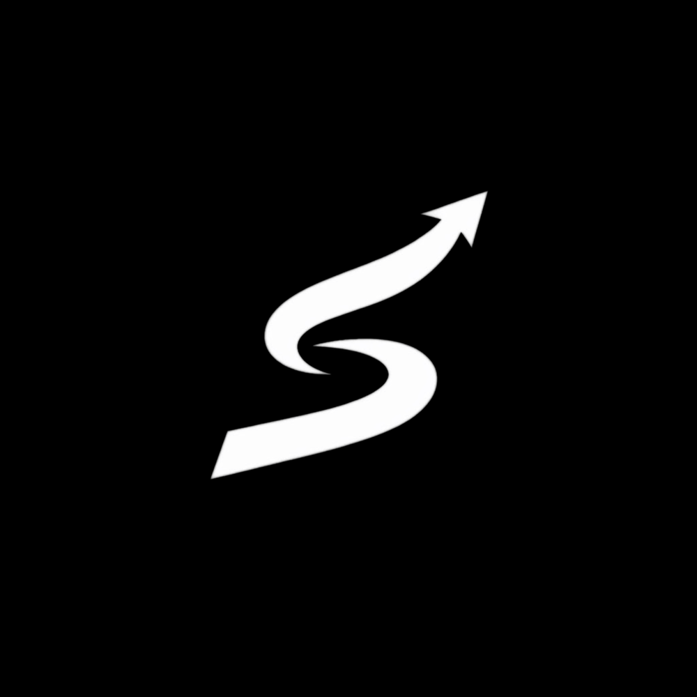 Minimal Salit Group Logo featuring a white stylized letter S forming an upward arrow on a black background.