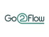 Go2Flow Logo in Dunkelgrün und Türkis auf weißem Hintergrund.