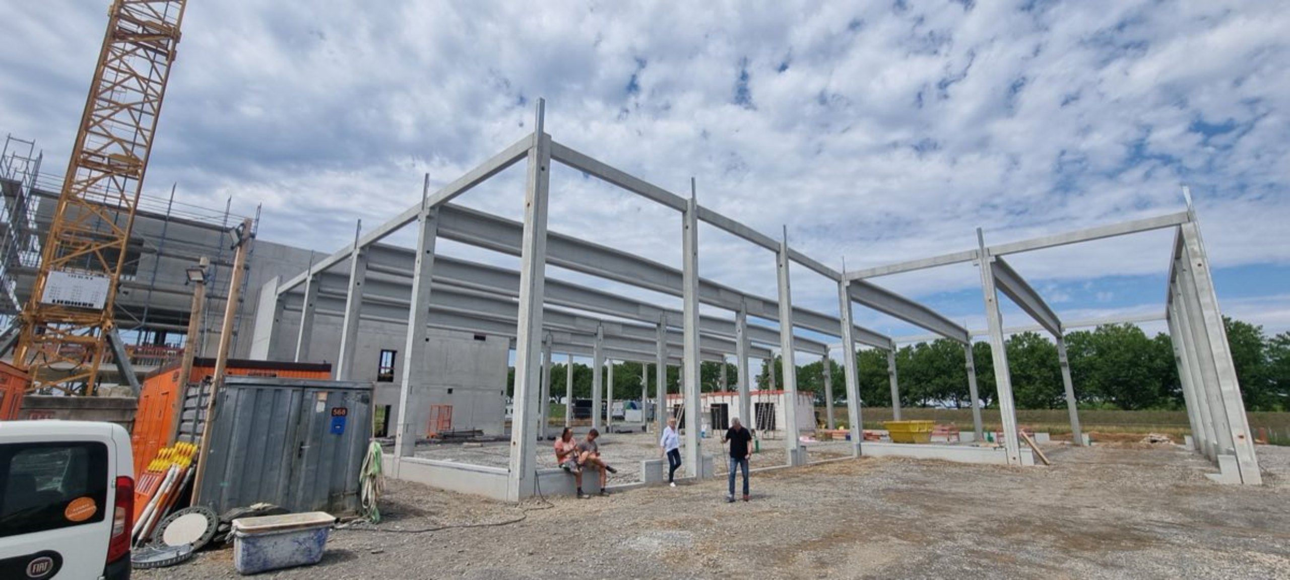 Rohbau des neuen Firmengebäudes