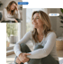 Woman with headache smiling after KPV peptide therapy