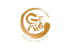 Golden "GA MIE" Logo mit "FINE SUSHI | ASIAN FUSION" auf dunkelgrünem Hintergrund.