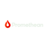 Rotes Flammensymbol neben dem weißen Text „Promethean“ auf grünem Hintergrund.