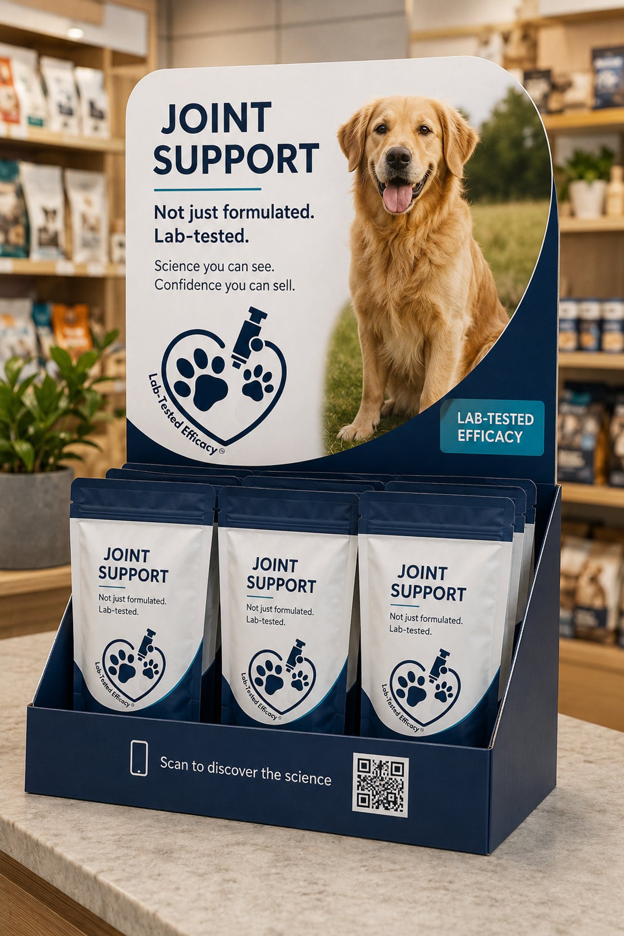 Point-of-sale display mockup