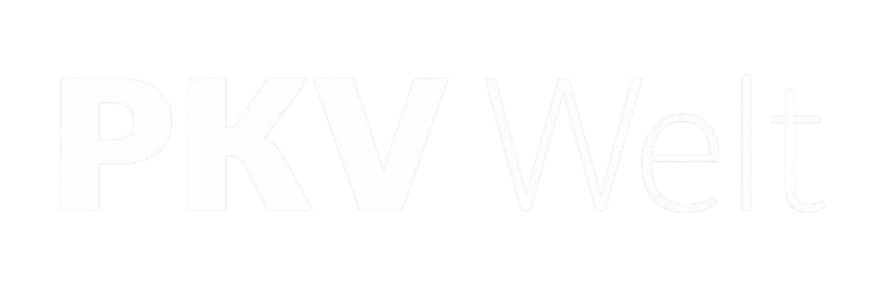 Logo mit dem Schriftzug "PKV Welt" in Weiß auf grünem Hintergrund.
