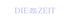 Weißes Logo der Wochenzeitung DIE ZEIT mit dem Bremer Wappen zwischen den Wörtern auf schwarzem Hintergrund.