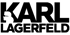 Logo mit dem Schriftzug "KARL LAGERFELD" in Schwarz auf grünem Hintergrund. Das "K" enthält eine stilisierte Silhouette.
