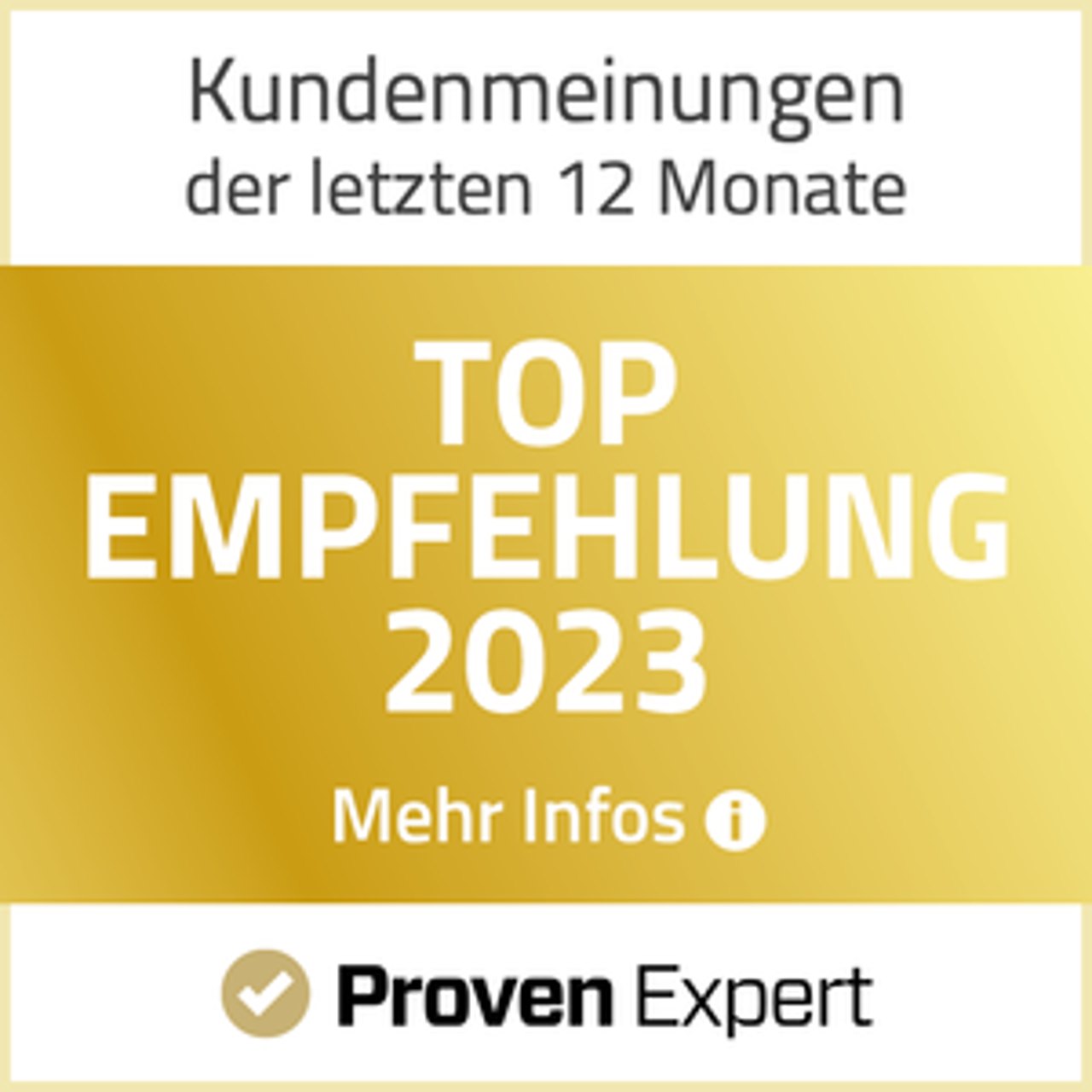 ProvenExpert Top Empfehlung 2023
