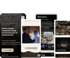 Drei mobile Anwendungen für Hochzeits- und Eventplanung mit Text zu Dekoration und Veranstaltungen.
