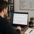 Ein Verkäufer analysiert an seinem Laptop Amazon PPC Daten