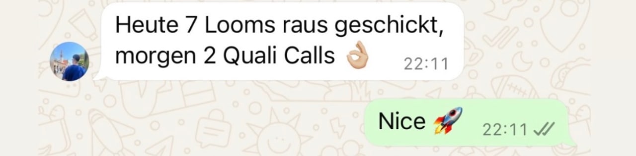 Kundenergebnis: 7 Looms raus, 2 Quali Calls