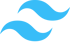 Two light blue wave-like shapes stacked vertically on a solid black background.