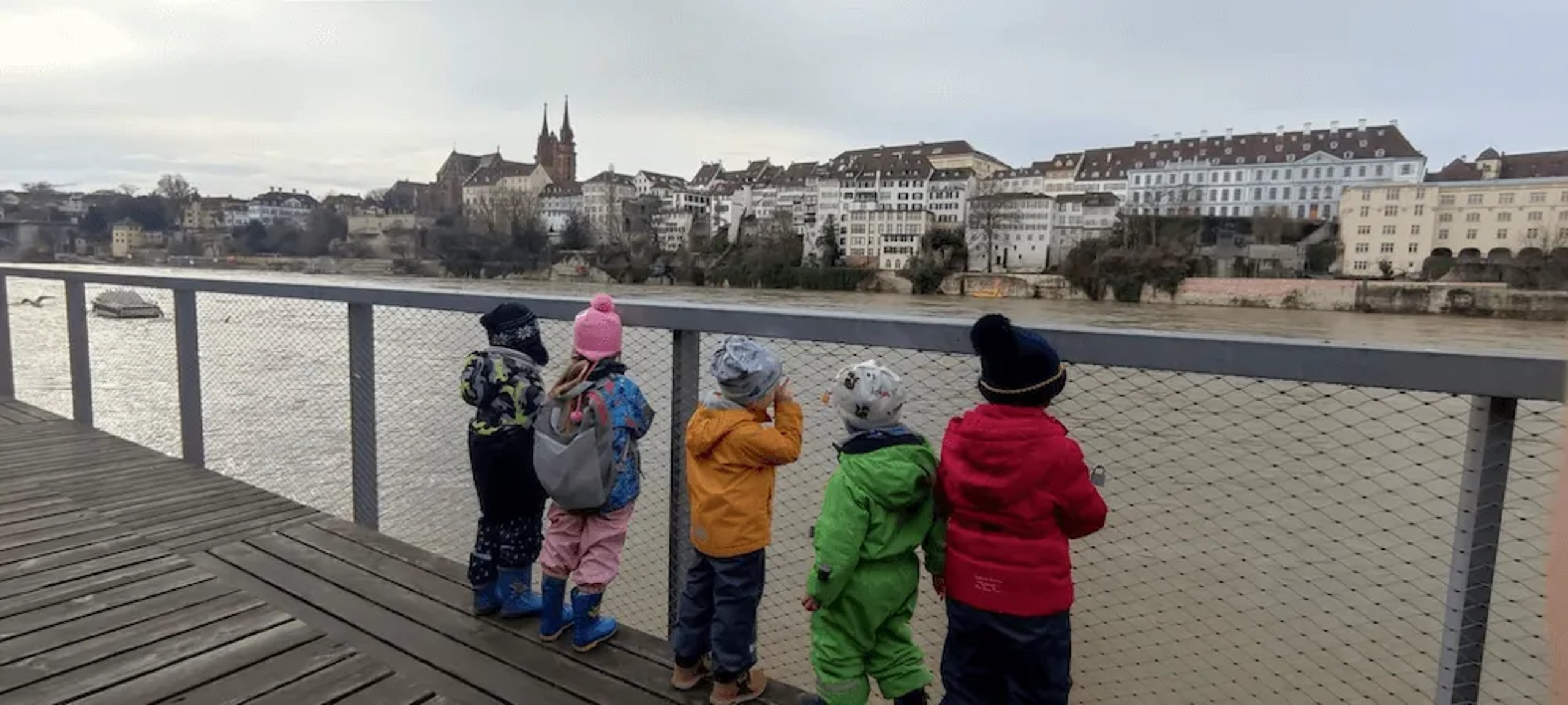 Winterspaziergang am Rhein mit der Kita Wunderkiste