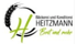 Logo "Bäckerei und Konditorei Heitzmann Brot und mehr" mit stilisiertem H, Getreideähre und Kreis.