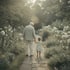 Grandparent and child walking