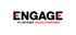 Engage Fortinet Partner Abzeichen in schwarzer und roter Farbe