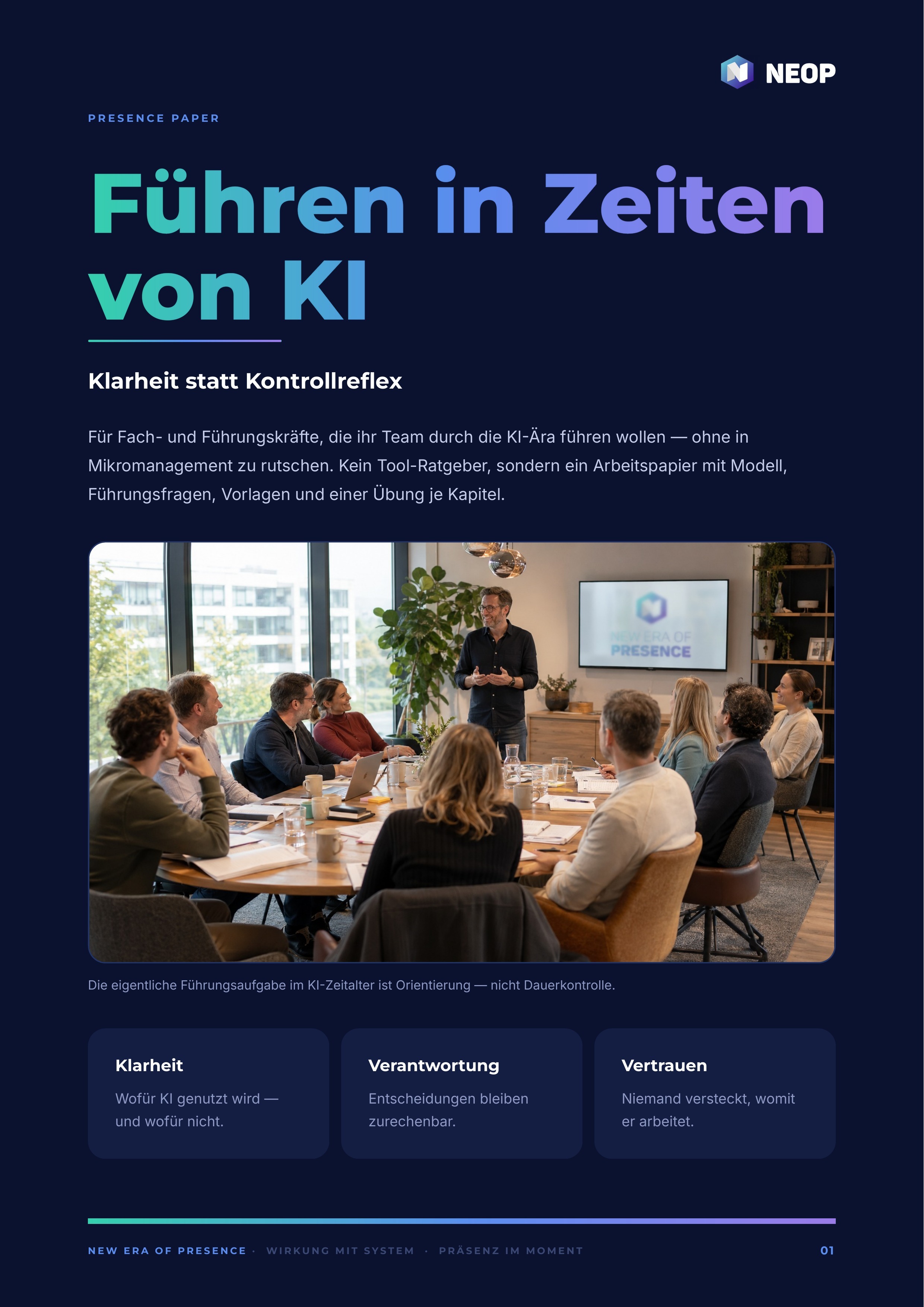 Presence Paper Führen in Zeiten von KI — Titelseite
