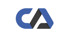 Blaues und schwarzes Logo mit den stilisierten Buchstaben "CA".