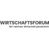 Wirtschaftsforum Logo: "WIRTSCHAFTSFORUM", darunter "Wir nehmen Wirtschaft persönlich".