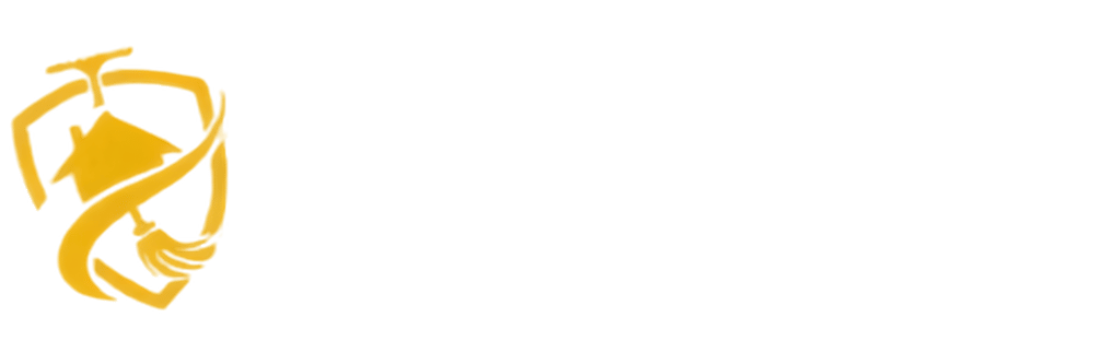 Özel Gebäudereinigung-Logo mit weißer Schrift auf schwarzem Hintergrund.