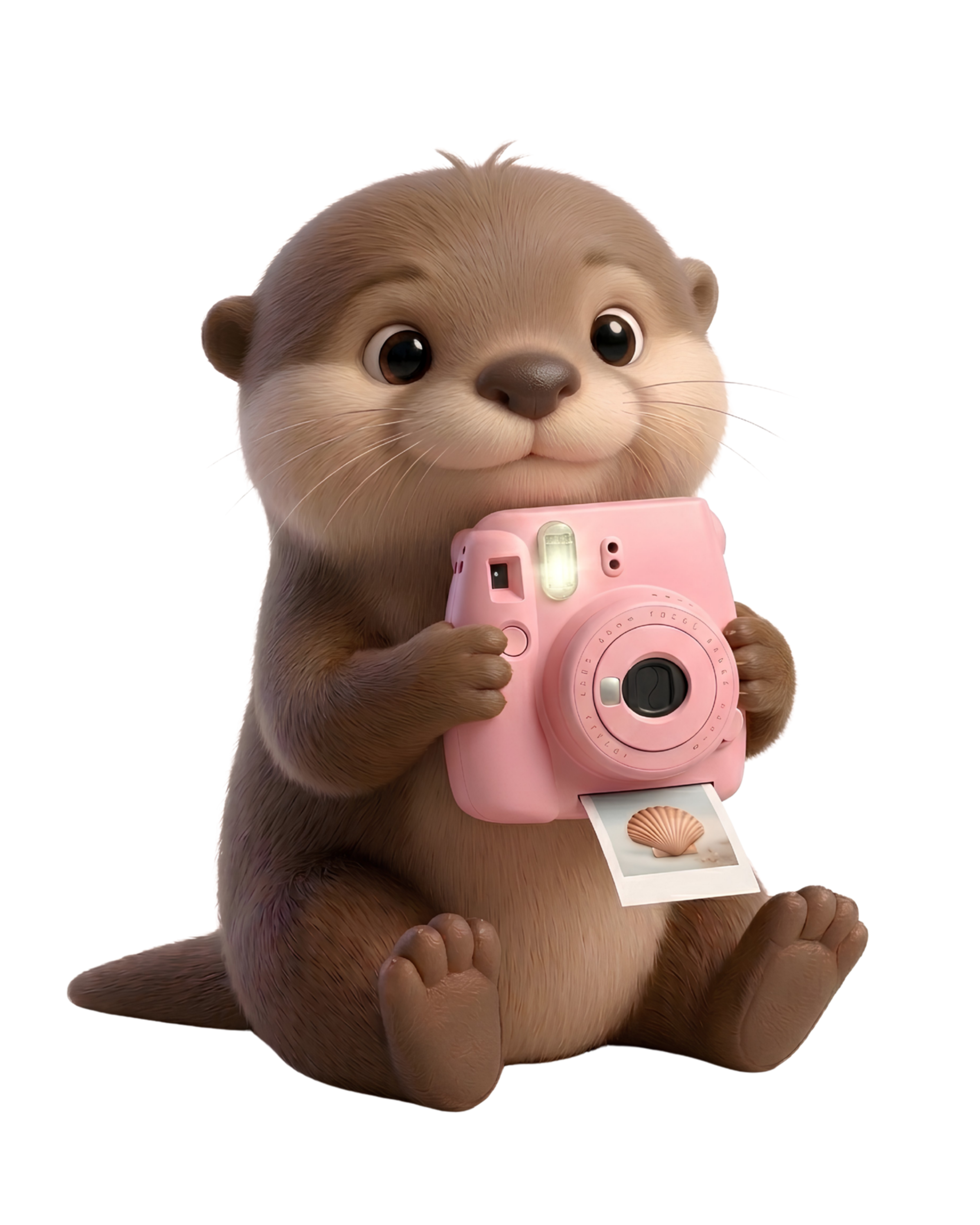 Otter-Maskottchen mit Fotomagnet von Melli Kreativstudio