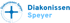 Logo: blaues Kreuz in Kreis mit Text "Diakonissen Speyer, Ein gutes Zeichen seit 1859.", daneben "Diakonissen Speyer".