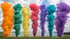 Rainbow Wall Farbfächer aus buntem Rauch als Foto-Effekt