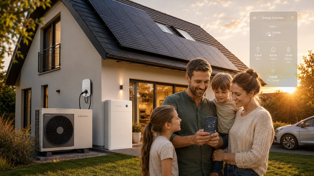 Haus mit Solaranlage