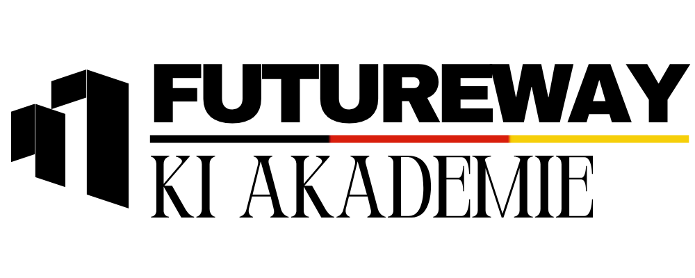 Logo mit stilisiertem "1" und Text "FUTUREWAY KI AKADEMIE".
