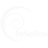 Weißes spiralförmiges Logo mit dem Text "InSellco" auf dunkelgrünem Hintergrund.