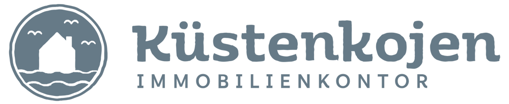 Logo von Küstenkojen Immobilienkontor mit einem Haus-Symbol in einem Kreis.
